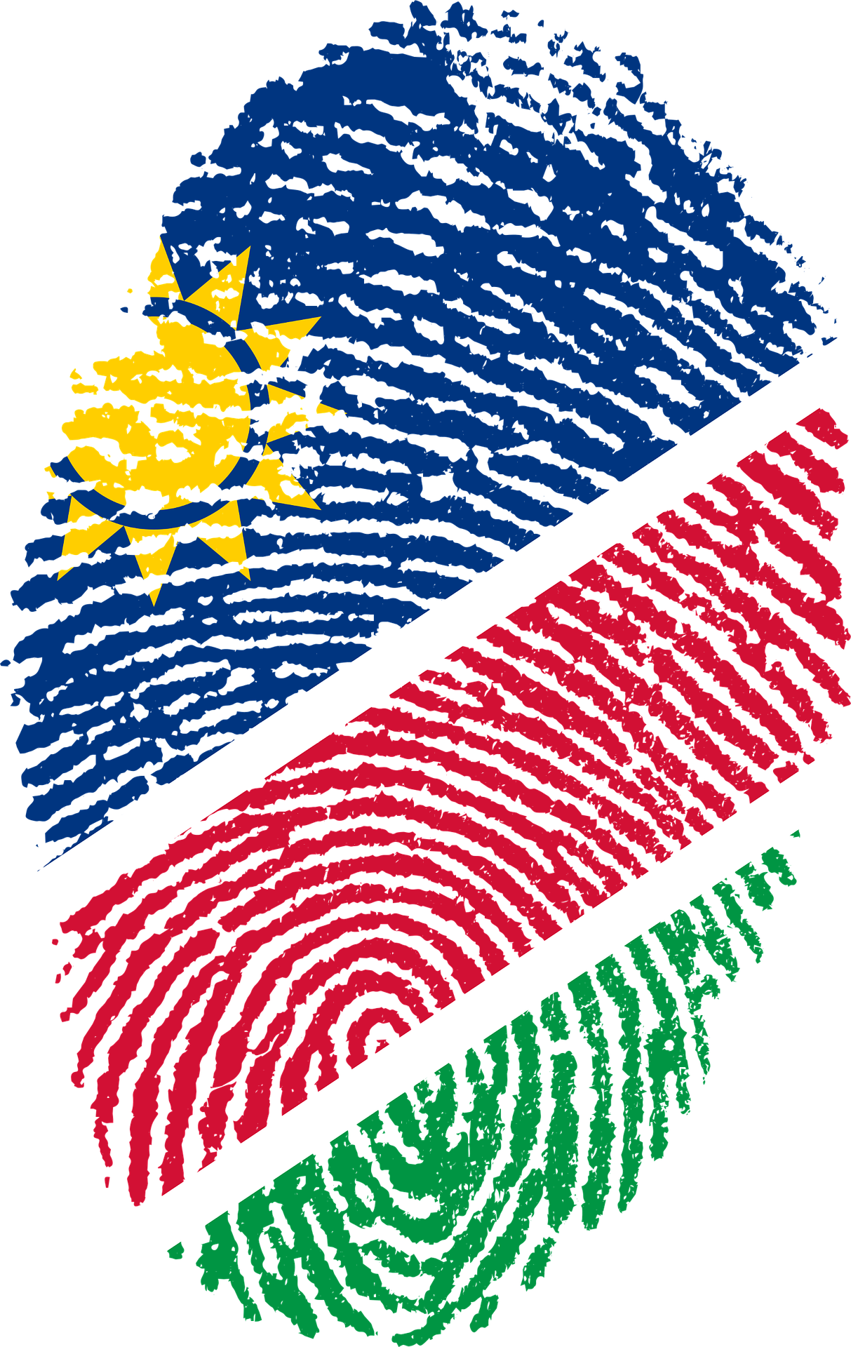 fingerabdruck flagge namibia