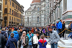Menschenmassen in Florenz