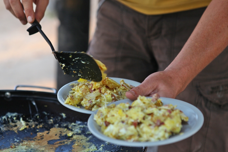 Frühstück auf dem Skottel