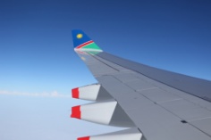 Mit der Air Namibia auf dem Weg nach Windhoek