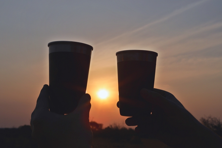 Sundowner auf der Anib-Campsite