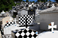 der sehenswerte Friedhof in Morne-à-l'Eau auf Guadeloupe