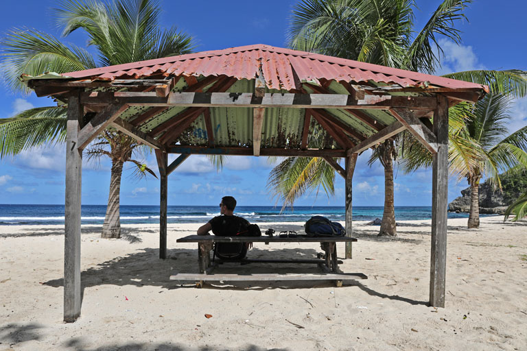 relaxen an der Anse Laborde auf Guadeloupe