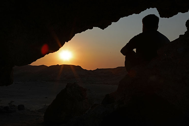 Sonnenuntergang am Rock Arch, Blutkoppe, Namibia