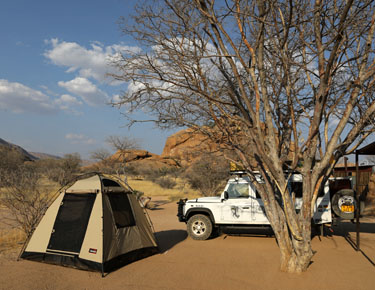 campsite owl auf omandumba, namibia