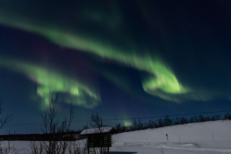 spektakel am himmel - aurora borealis in kiruna, schweden, dezember 2021