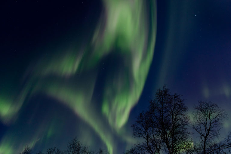 spektakel am himmel - aurora borealis in kiruna, schweden, dezember 2021