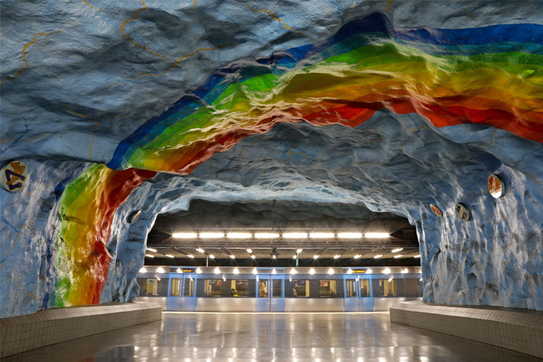 u-bahn tunnelbana stockholm station stadion