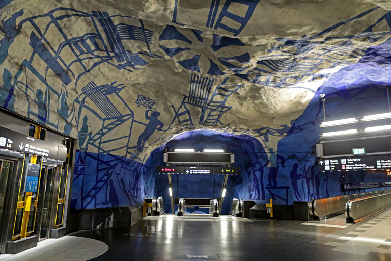 u-bahn tunnelbana, stockholm, station t-centralen