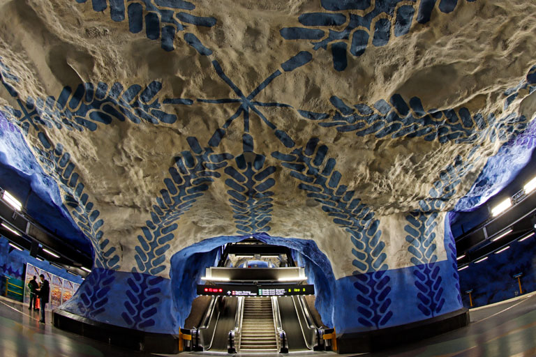 u-bahn tunnelbana, stockholm, station t-centralen
