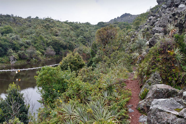 spaziergang, tambo condor lodge, ecuador im märz 2023