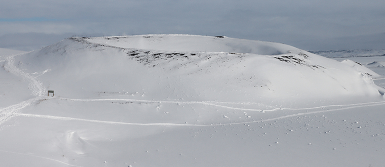 pseudokrater bei skútustaðir, island, märz 2024