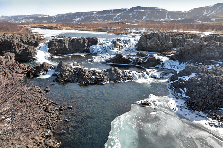 glanni wasserfall, island, märz 2024