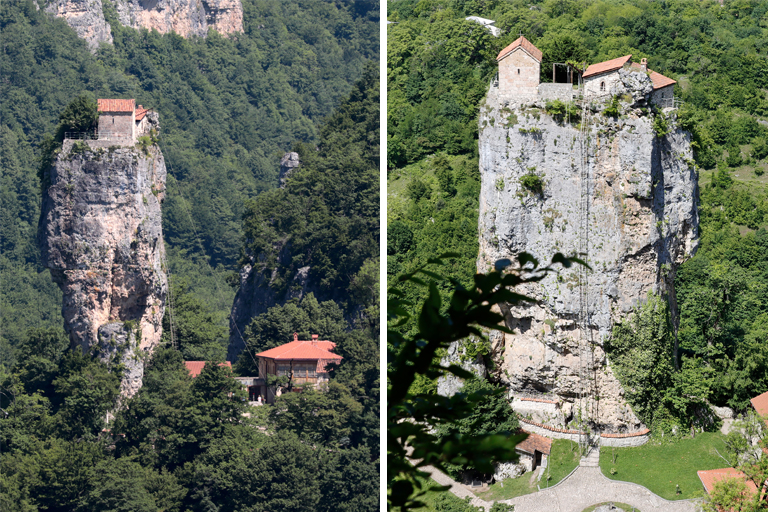 die kazchi-säule, georgien, mai 2024