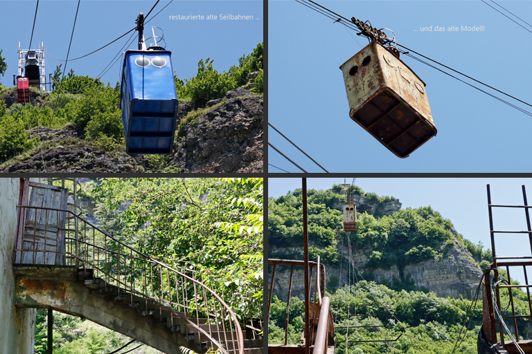 alte seilbahnen, tschiatura, georgien, mai 2024