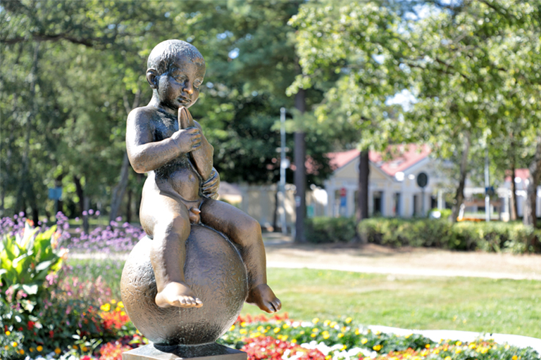 franzl-statue in franzensbad, tschechien, september 2024