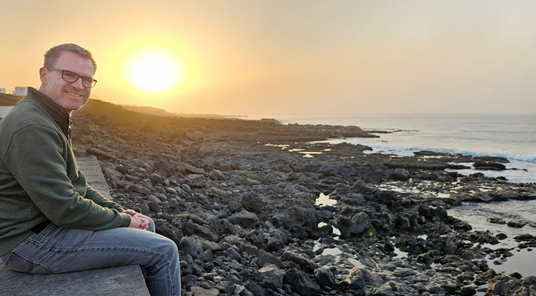 sonnenuntergang in la santa, lanzarote, dezember 2024