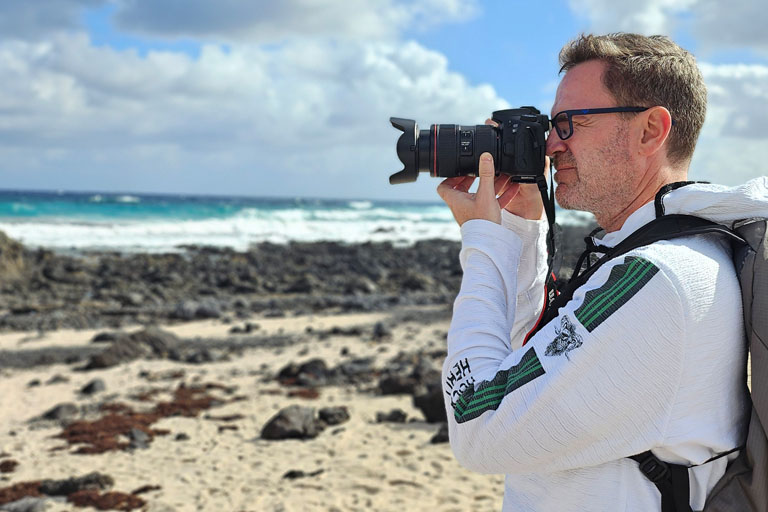 dirk fotografiert im norden von lanzarote, dezember 2024