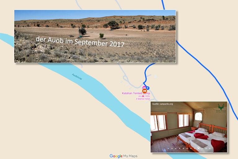 trockenfluss und einfache unterkunft statt fließendem gewässer und 3-sterne-hotel