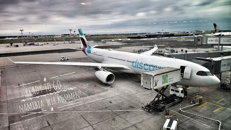 der flieger ist zum einsteigen bereit 