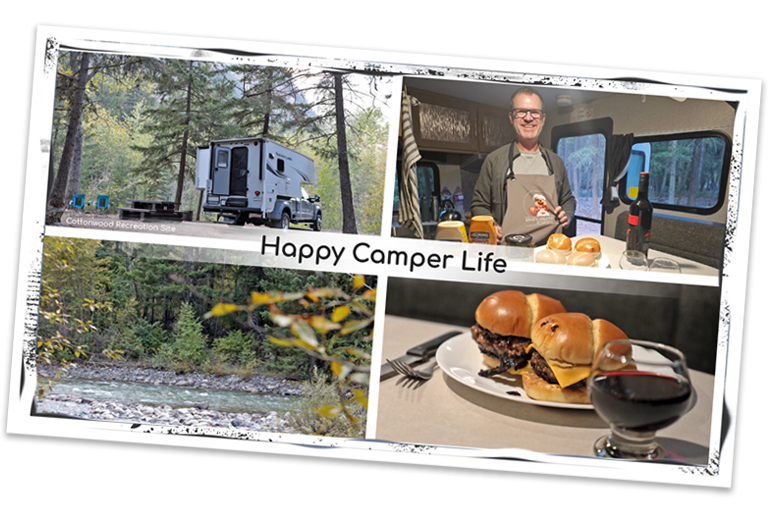 burger braten, cottonwood recreation site, kanada, september 2025