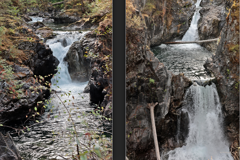 little qualicum falls, vancouver island, kanada, september 2025