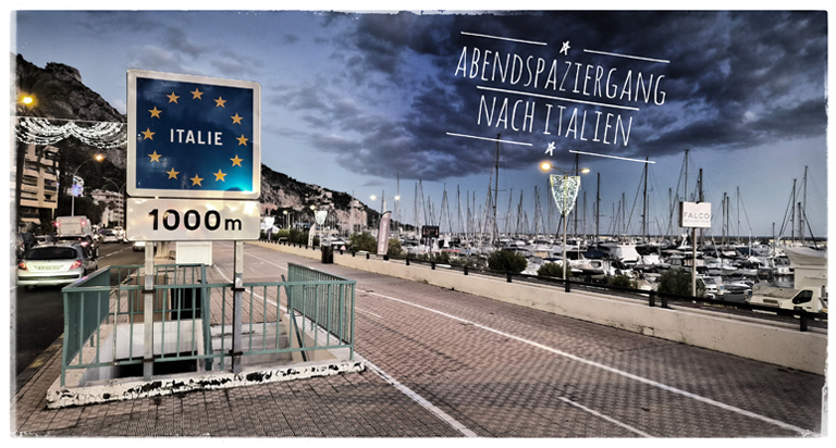 abendspaziergang nach italien, menton, frankreich, workation, dezember 2025