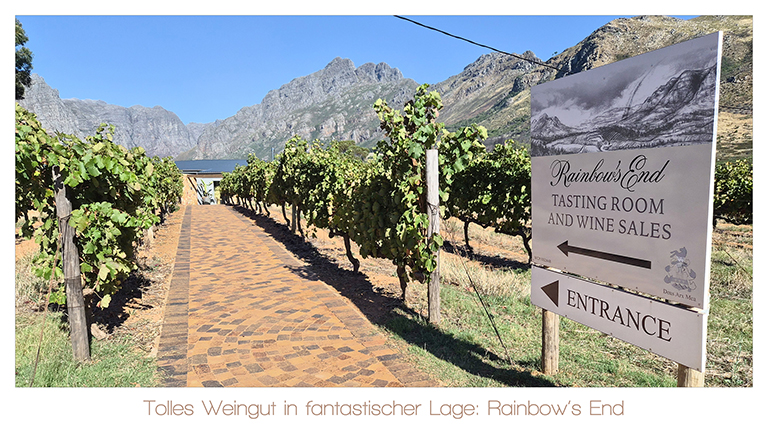 weingut rainbow's end, stellenbosch, südafrika, märz 2026