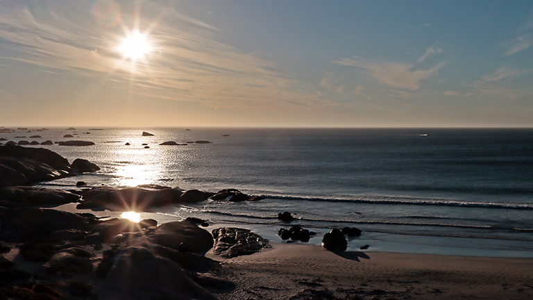 sonnenuntergang, paternoster, südafrika, april 2026