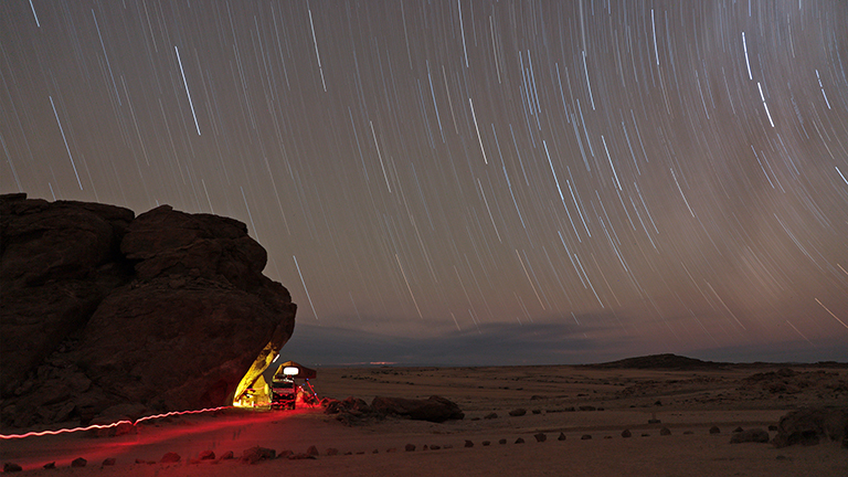 startrail, mirabib, namib naukluft, namibia, april 2026
