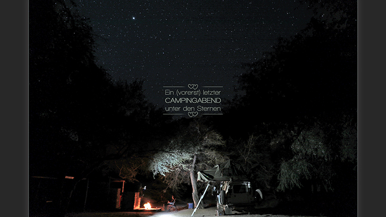 sternenhimmel über dem camp, donkerhuk west, duiker's den, namibia, april 2026