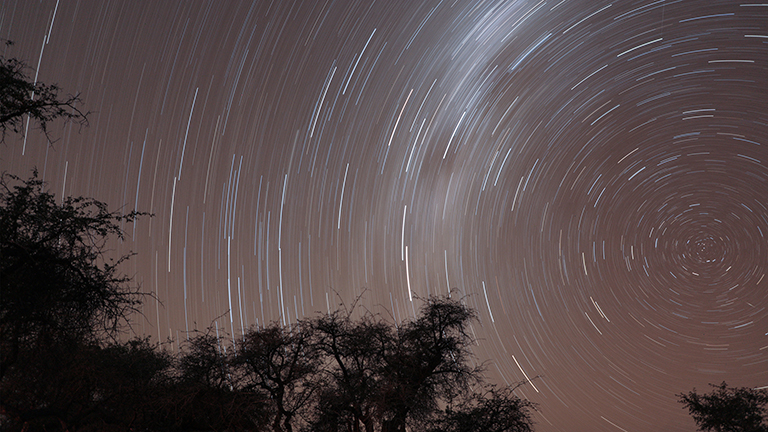 startrail, donkerhuk west, duiker's den, namibia, april 2026