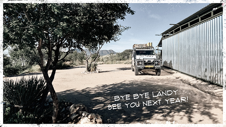 abschied vom landy, namibia, april 2026