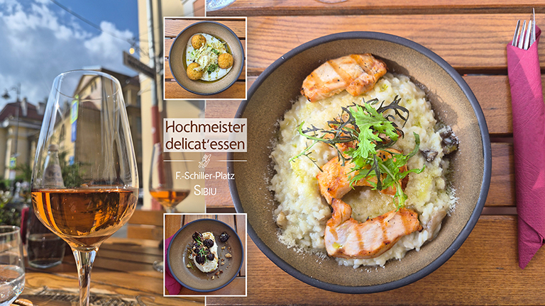 abendessen im hochmeister delicat'essen in sibiu, rumänien, mai 2026